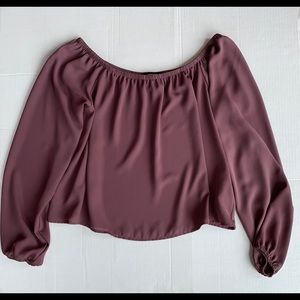 Super cute pink off the shoulder blouse